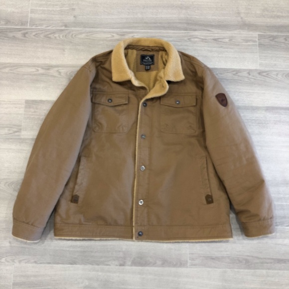 Men’s Jacket With Faux Shearling - Picture 1 of 4